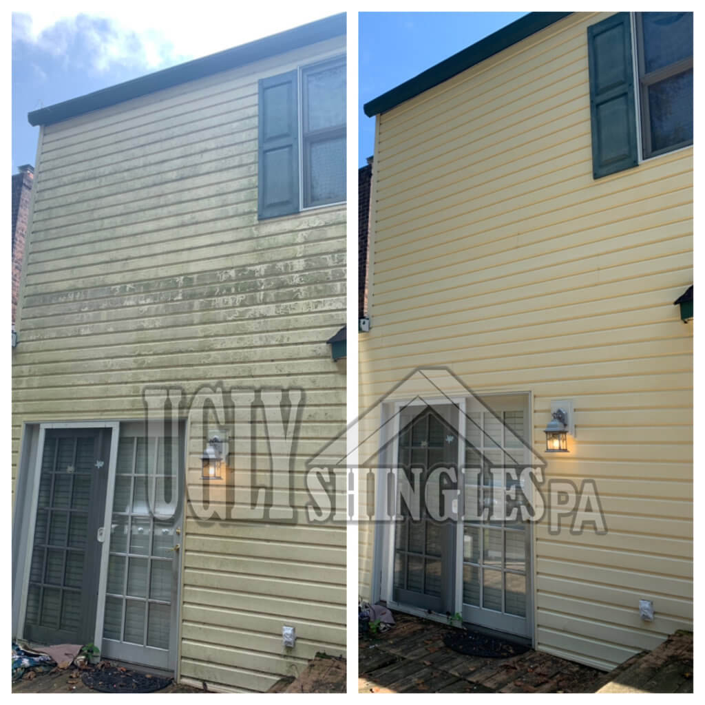 ugly shingles siding cleaning